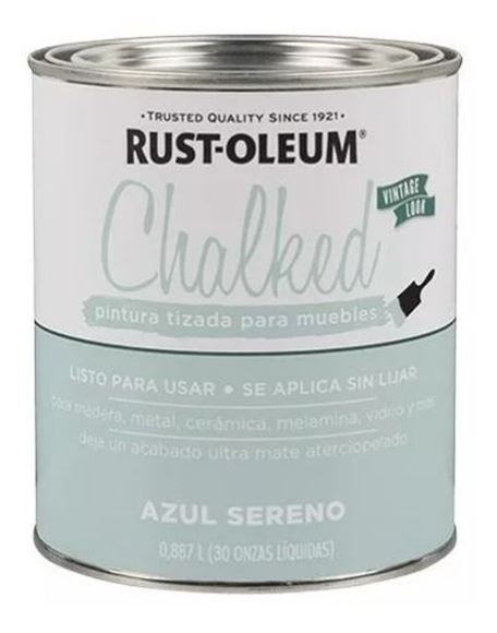 Imagen de Pintura Brochable Rust Oleum Tizado Azul Sereno 0,887 L