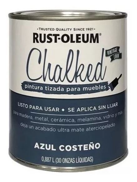 Imagen de Pintura Brochable Rust Oleum Tizado Azul Costeño 0,887 L