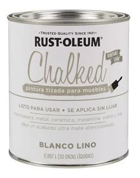 Imagen de Pintura Brochable Rust Oleum Tizado Blanco Lino 0,887 L