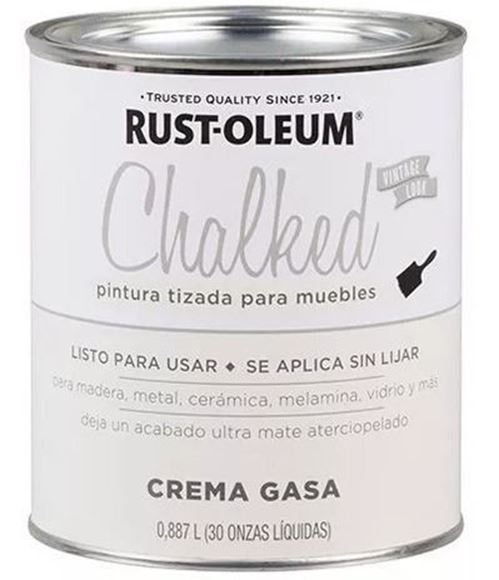 Imagen de Pintura brochable Rust Oleum tizado crema gasa 0,887 L-Ynter Industrial