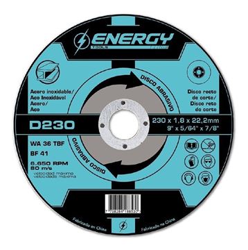 Imagen de Discos corte metal 230mm 9" Energy - Ynter Industrial