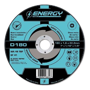 Imagen de Discos corte metal 180mm 7" Energy - Ynter Industrial