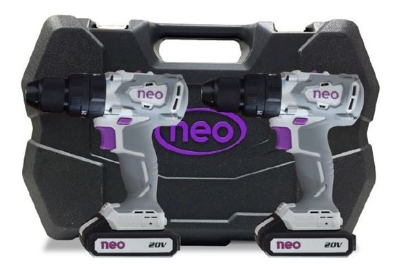 Imagen de Kit 2 Taladros Percutores Recargables Sin Carbones -ynter.