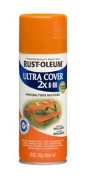 Imagen de Aerosol Rust Oleum Ultra Cover x2 naranja brillante 340g - Ynter Industrial