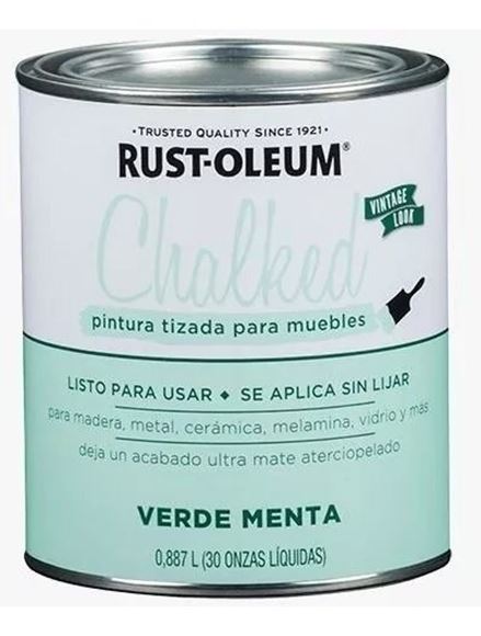 Imagen de Pintura Brochable Rust Oleum Tizable Verde Menta 0,887 L - Ynter