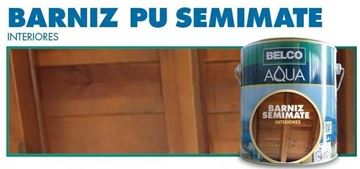 Imagen de Barniz Pu Belco Aqua Semimate Interior 0.25 Lts - Ynter Industrial