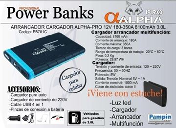 Imagen de Cargador Arrancador Bateria Alpha Pro Pb10150 - Ynter