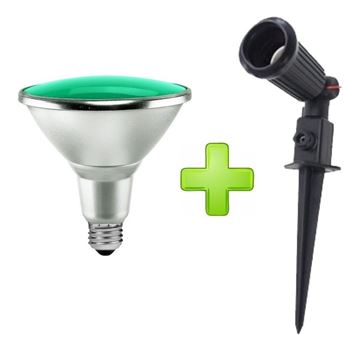 Imagen de Foco Pincho Estaca Exterior Jardin C/ Lampara Par32 - Ynter