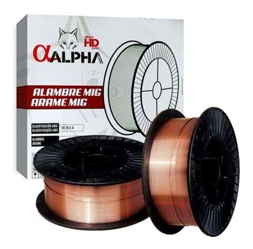 Imagen de Alambre Mig con gas Alpha Pro 5kg 1,0 Mm ER70S-6 - Ynter Industrial