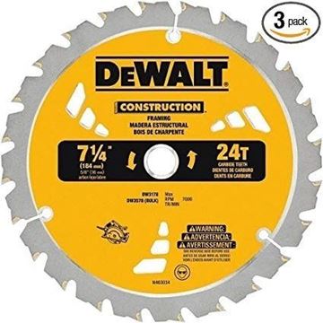 Imagen de Disco sierra circular Dewalt 24 dientes 7 1/4  - Ynter Industrial