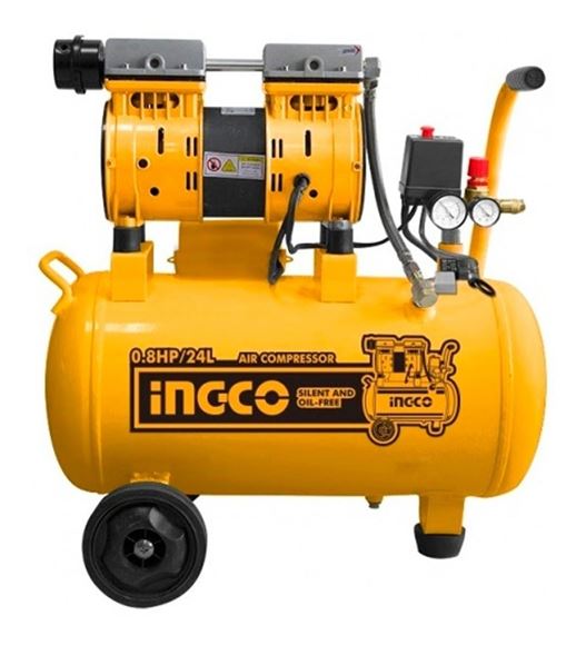 Imagen de Compresor de aire Ingco 24lt. 0.8hp silencioso - Ynter Industrial