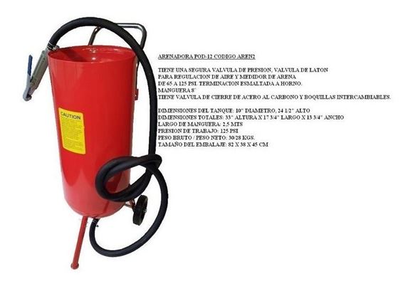 Imagen de Arenadora De Piezas Neumatica Ra10 + Boquillas |ynter Ind