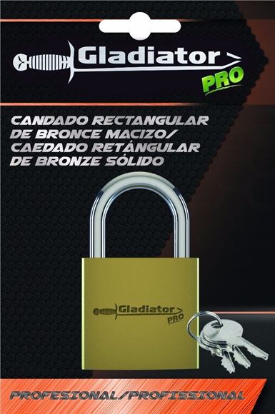 Imagen de Candado De Bronce Macizo Gladiator 50mm- Ynter Industrial