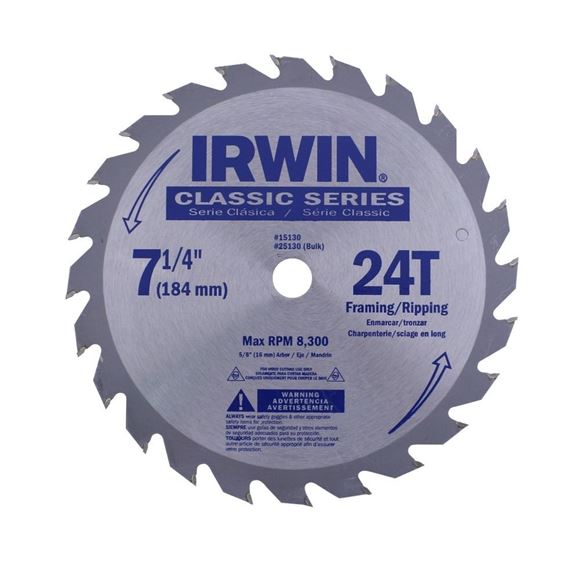 Imagen de Hoja Para Sierra Circ. Irwin Classic 8.¼ X60d. ALUMINIO - Ynter