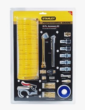 Imagen de Kit accesorios Stanley 20 pcs. p/compresores blist - Ynter Industrial