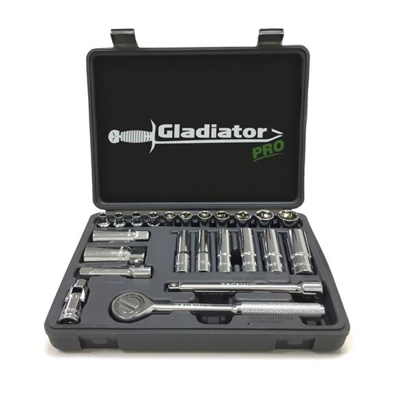 Imagen de Juego de tubo, llave crique métrico 32 Pzs Gladiator- Ynter