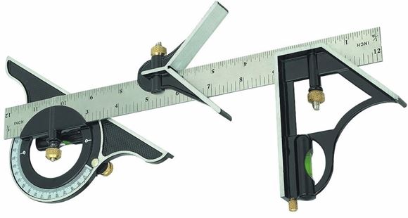 Imagen de Regla Escuadra Nivel Medidor Ang. 90º Y 45º C/semi Circulo 
