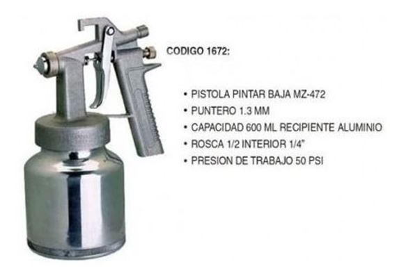 Imagen de Pistola Pintar Mz-472 De Baja 1672 - Ynter Industrial