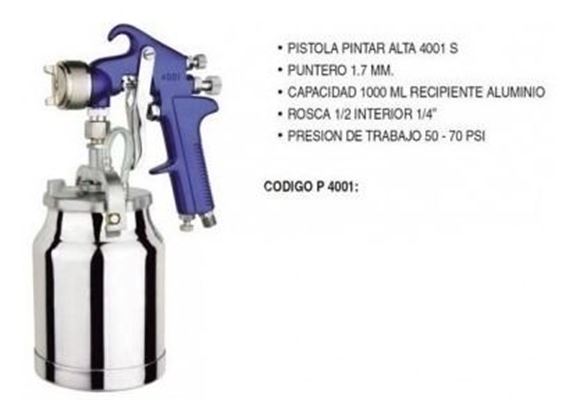 Imagen de Pistola De Pintar Alta P4001 Ynter Industrial 