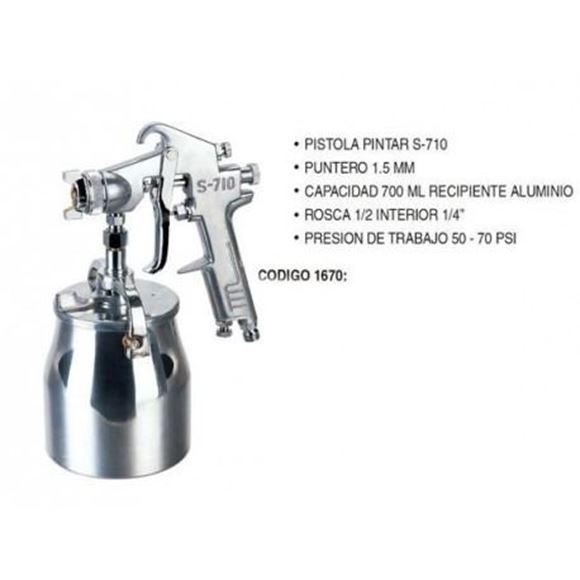 Imagen de Pistola Pintar S-710 1670 - Ynter Industrial