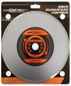 Imagen de Discos Diamantados Continuos 230mm Gladiator - Ynter 