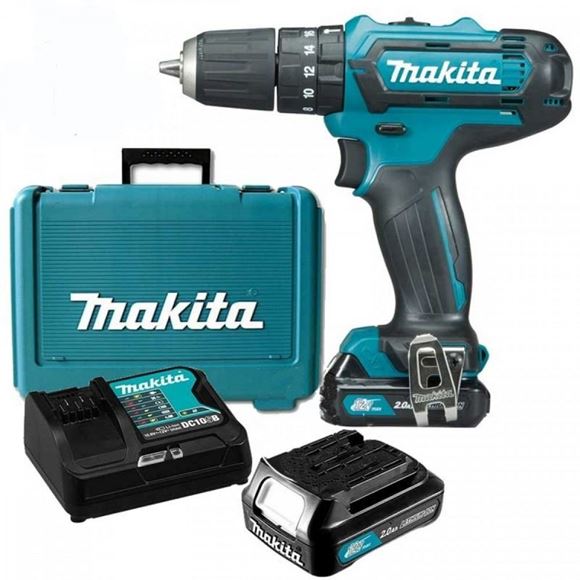 Imagen de Taladro Atornillador Makita 12v HP333DSAE 2.0mAh. 2 Bat. -Ynter Industrial