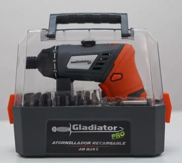 Imagen de Atornillador Gladiator Pro Ad836k Luz Led 49 Puntas