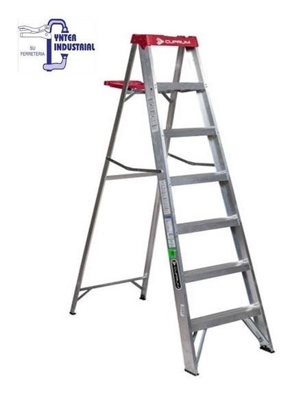 Imagen de Escalera tijera de aluminio Cuprum 7 peld. 2.13m- Ynter Industrial