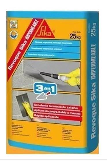 Imagen de Revoque Sika impermeable 3 en 1 25kg - Ynter Industrial