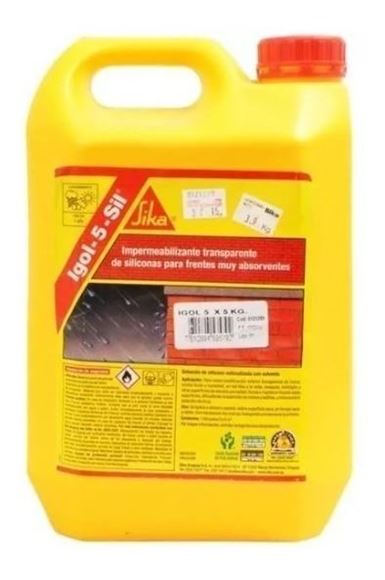 Imagen de Impermeabilizante incoloro siliconado IGOL-5-SIL 5lt SIka - Ynter Industrial