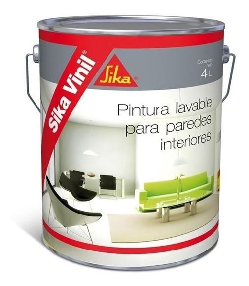 Imagen de Pintura mate p/pared SIKA VINIL 4lt - Ynter Industrial