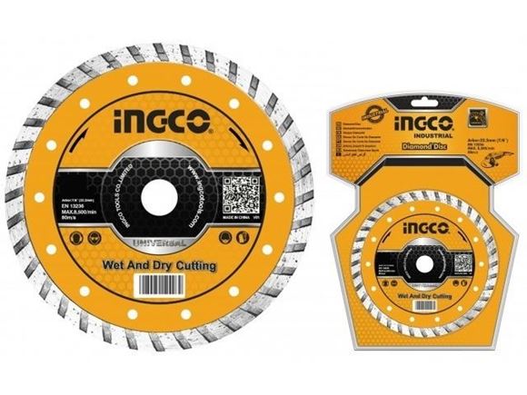 Imagen de Disco Ingco ultrafino turbo 7" x 22.2mm 1.2mm - Ynter Industrial