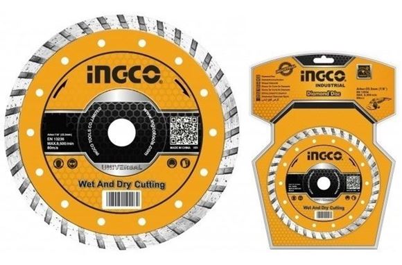 Imagen de Disco Ingco ultrafino turbo 4 1/2" x 22.2mm 0.8mm - Ynter Industrial