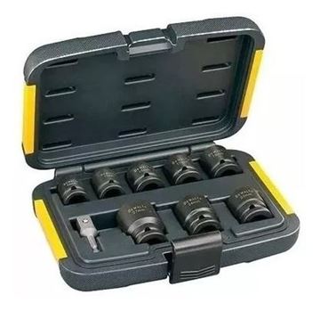 Imagen de Set dados de impacto Dewalt 9p enc 1/2 adapt. 1/4 - Ynter Industrial