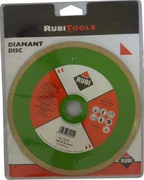 Imagen de Disco Diamantado PORCELANATO Cev 180 Rubi - Ynter Industrial