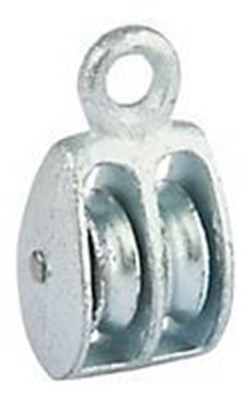 Imagen de Roldana Galvanizada Doble 3/4pLG 19mm - Ynter Industrial