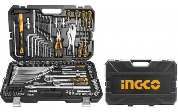 Imagen de Set 142 herramientas combinadas Ingco c/valija - Ynter Industrial