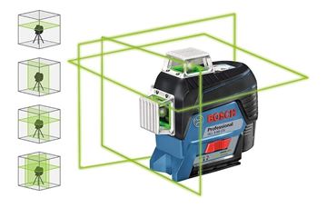Imagen de Nivel laser de lineas 360º verde GLL3-80CG Bosch - Ynter Industrial