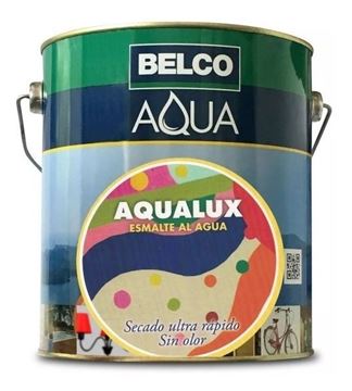 Imagen de Pintura esmalte Belco al agua Aqualux 3.6 Lt - Ynter Industrial