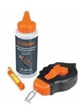 Imagen de Chocla Truper Tiralineas Pvc 30mt C/pote Tiza+nivel - Ynter
