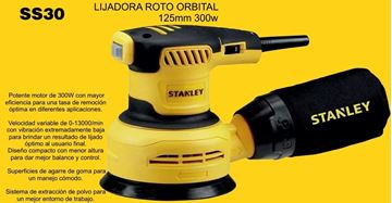 Imagen de Lijadora roto orbital Stanley 125mm 300W - Ynter Industrial