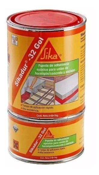 Imagen de Adhesivo p/unir hormigón SIKADUR-32 GEL (A+B) 1kg Sika - Ynter Industrial