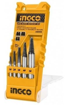 Imagen de Kit 5 extractores de tornillos Ingco - Ynter Industrial
