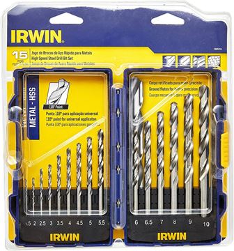 Imagen de Jgo mechas AV Irwin 15pzas 1,5 a 10mm c/estuche