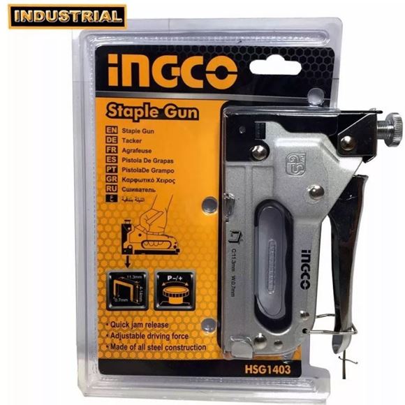 Imagen de Engrampadora manual 4-14mm Ingco fuerza ajustable - Ynter Industrial