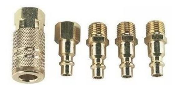 Imagen de JUEGO ACOPLES P/MANGUERA AIRE.1/4" 5PZAS ASAKI- Ynter