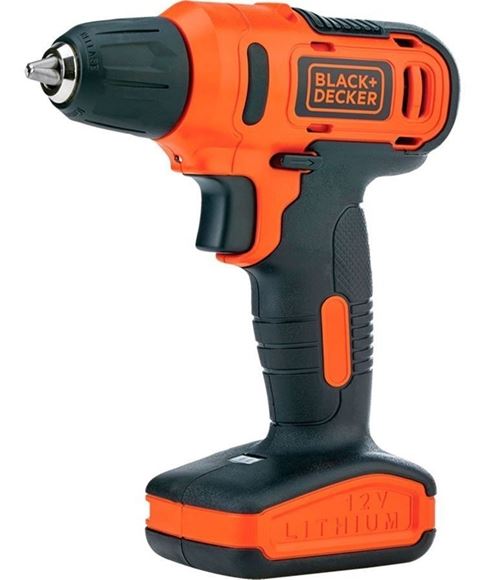 Imagen de Taladro atornillador batería Black & Decker 12V c/accs 1 bat. - Ynter Idustrial