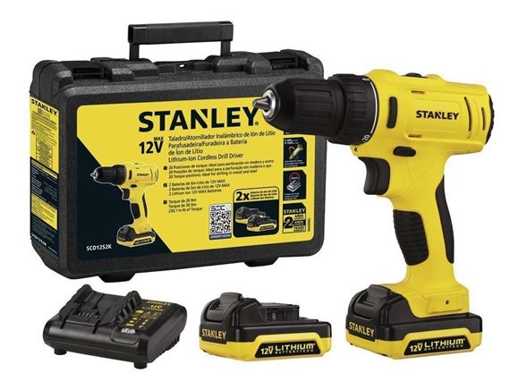 Imagen de Taladro atornillador inal. Stanley 12V 3/8 litio con maletín- Ynter Indutrsial