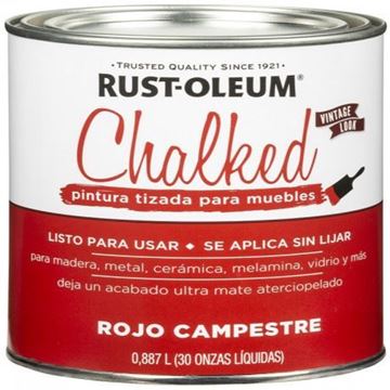 Imagen de Pintura Brochable Rust Oleum Tizado Rojo Campestre 0,887 L - Ynter Industrial