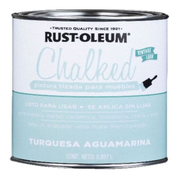 Imagen de Pintura Rust Oleum Brochable Turquesa Aguamarina 0,887 L - Ynter Industrial